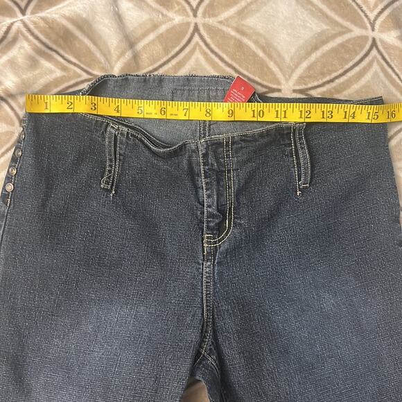 Vintage Y2K Lazer Jeans Flare with no waistband stretchy Size 9 - Picture 8 of 11